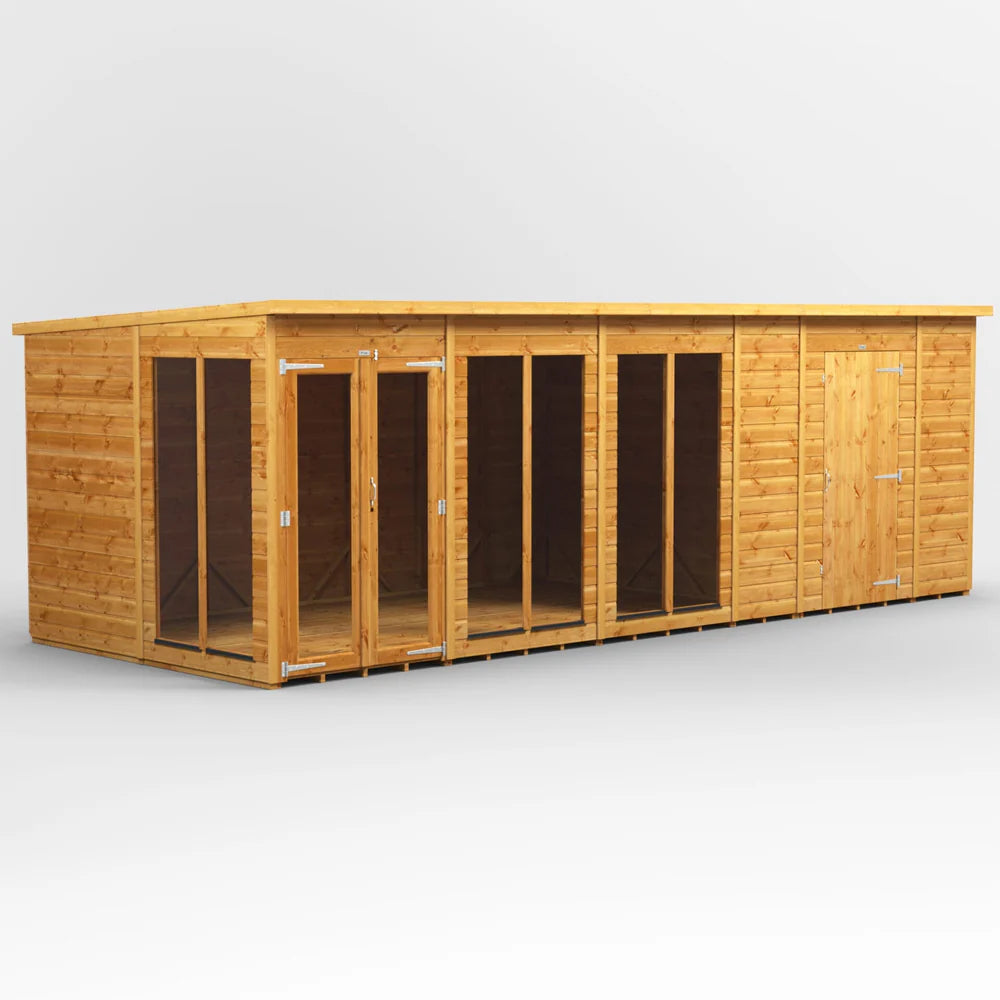 Pent Summerhouse with Side Store