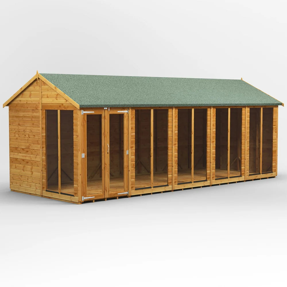 Apex Summerhouse with Side Shed