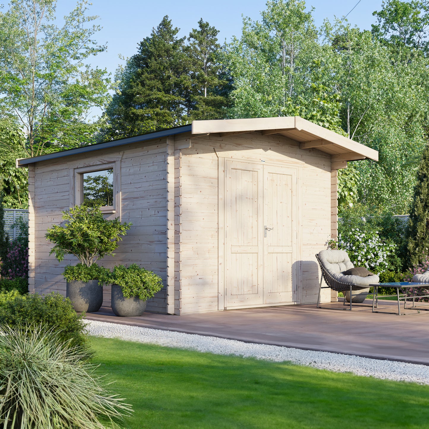 Power Chalet Workshop Log Cabin - 28mm