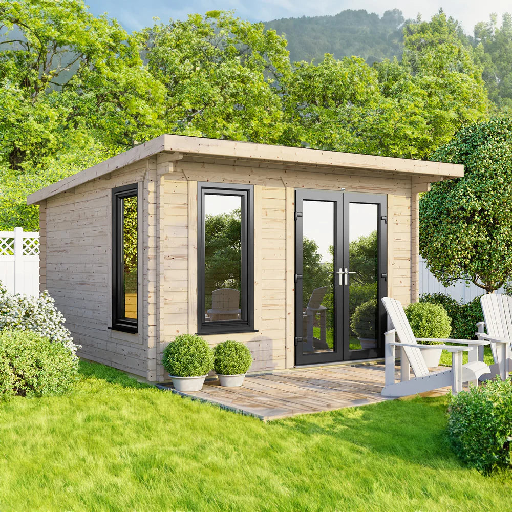 Pent Log Cabin – 28mm