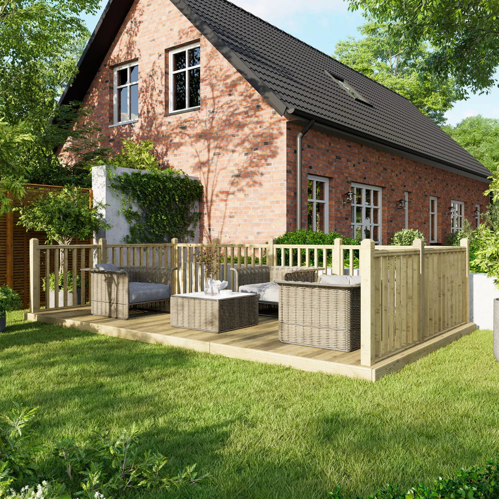 Decking Kit with Three-Sided Handrails