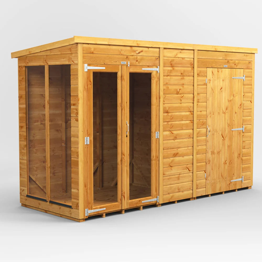 Pent Summerhouse with Side Store