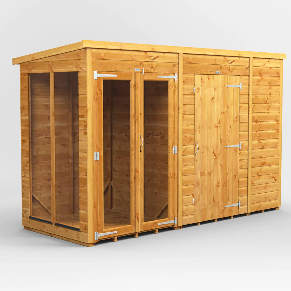 Pent Summerhouse with Side Store