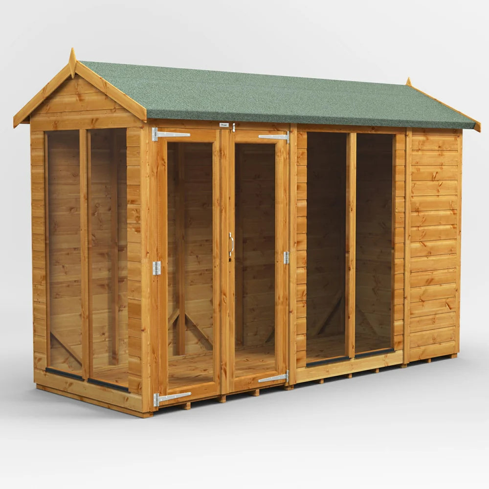 Apex Summerhouse with Side Shed