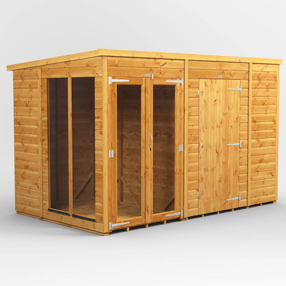 Pent Summerhouse with Side Store