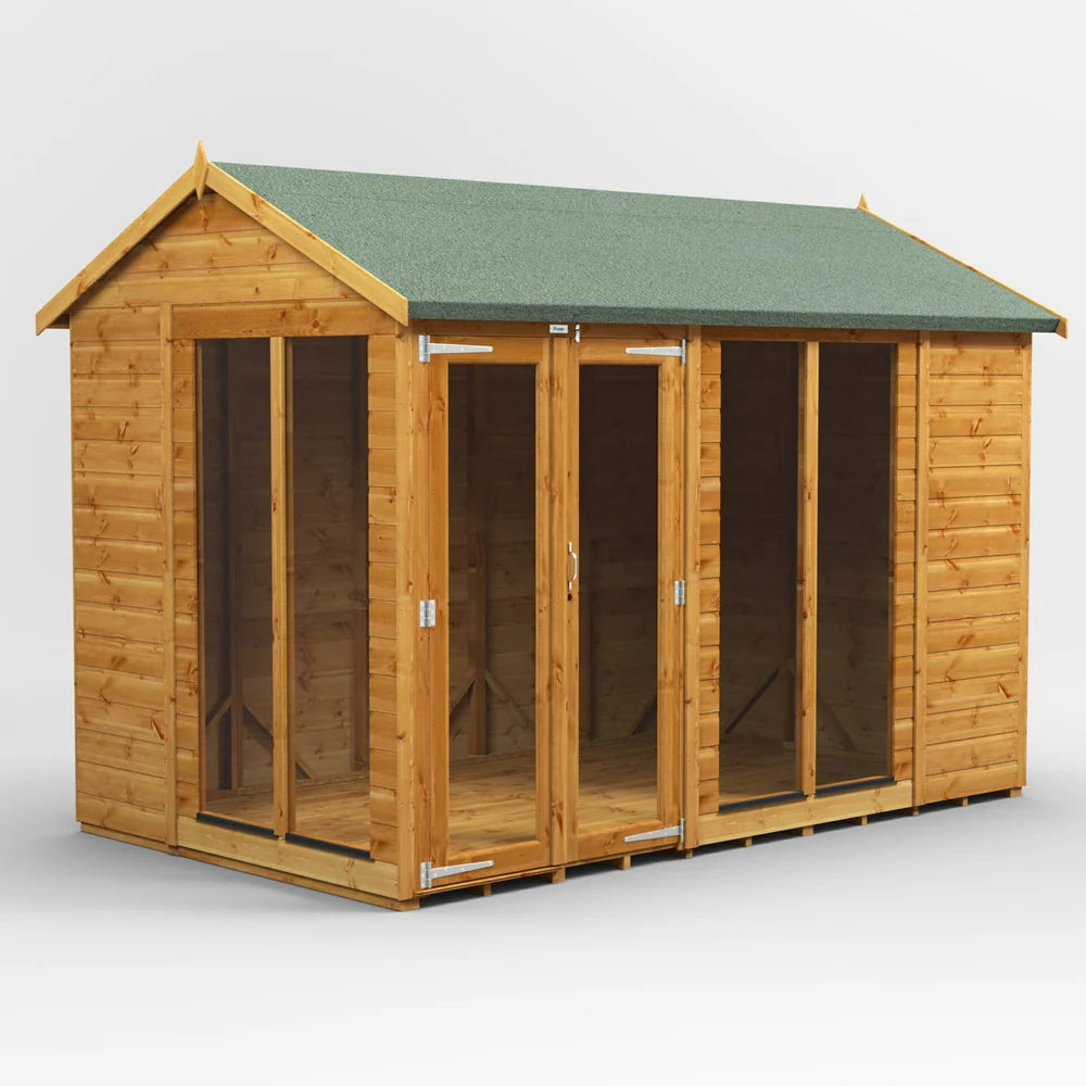 Apex Summerhouse with Side Shed