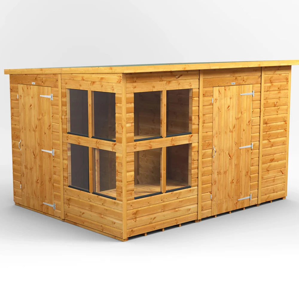 Pent Potting Shed with Side Store