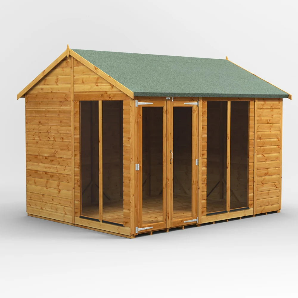 Apex Summerhouse with Side Shed