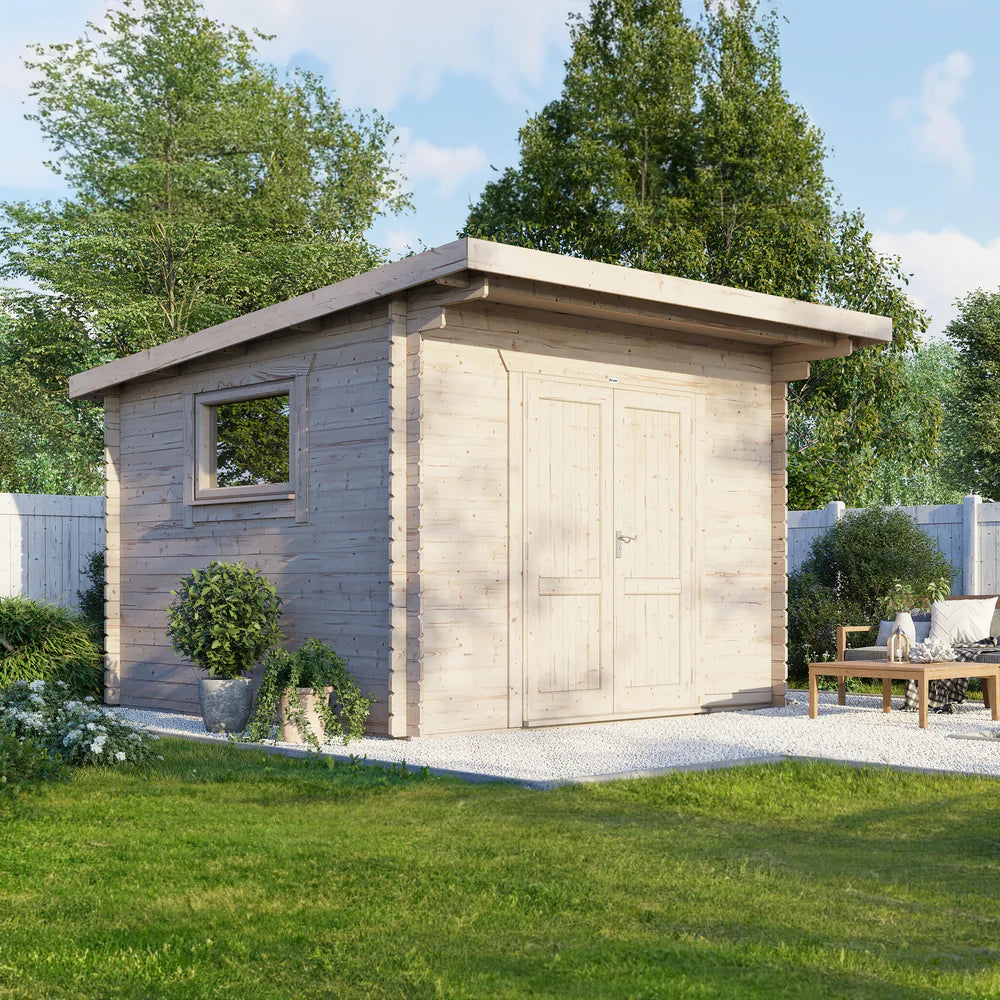 Pent Workshop Log Cabin – 28mm