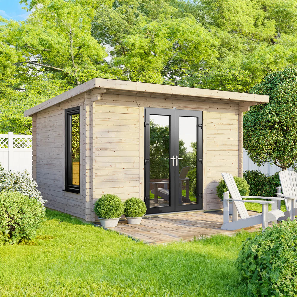 Power Pent Log Cabin - 28mm