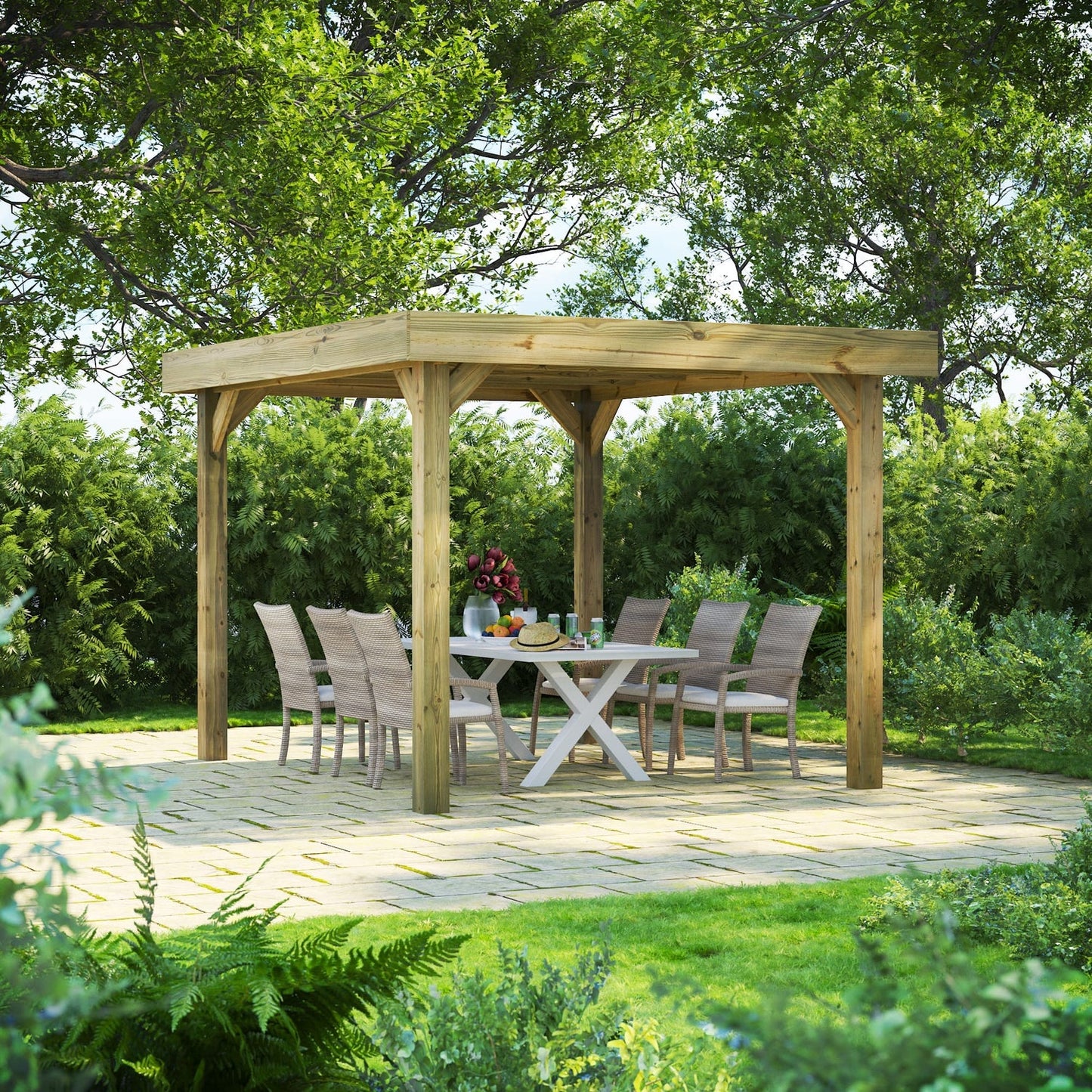 Flat Roof Garden Gazebo