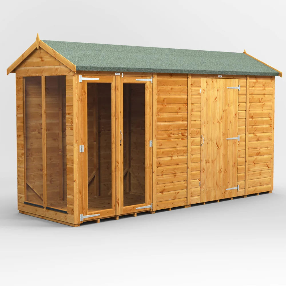 Power Apex Summerhouse Combi (includes Side Store)