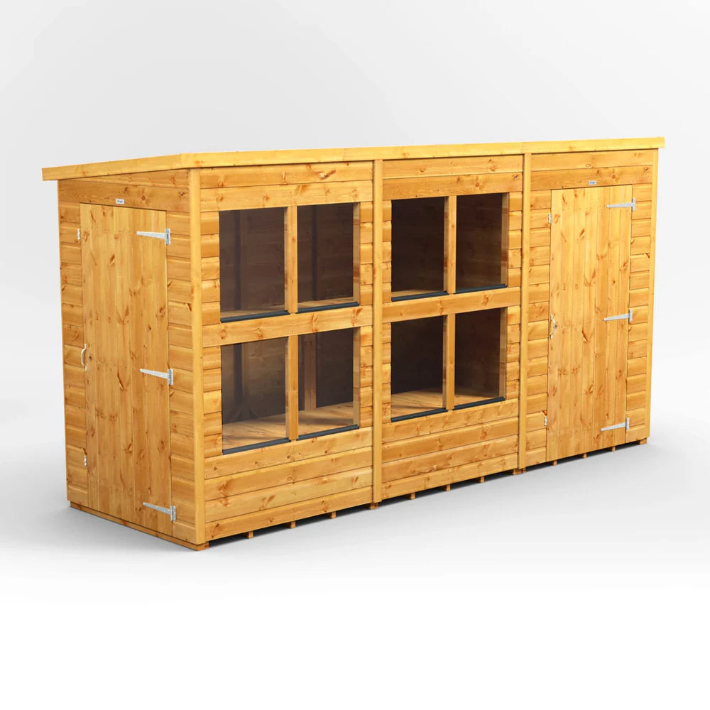 Pent Potting Shed with Side Store
