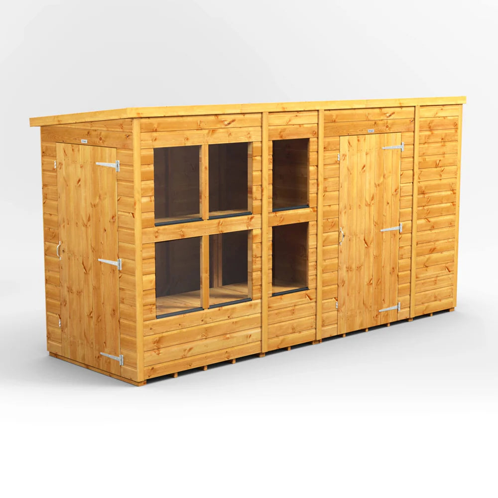 Pent Potting Shed with Side Store