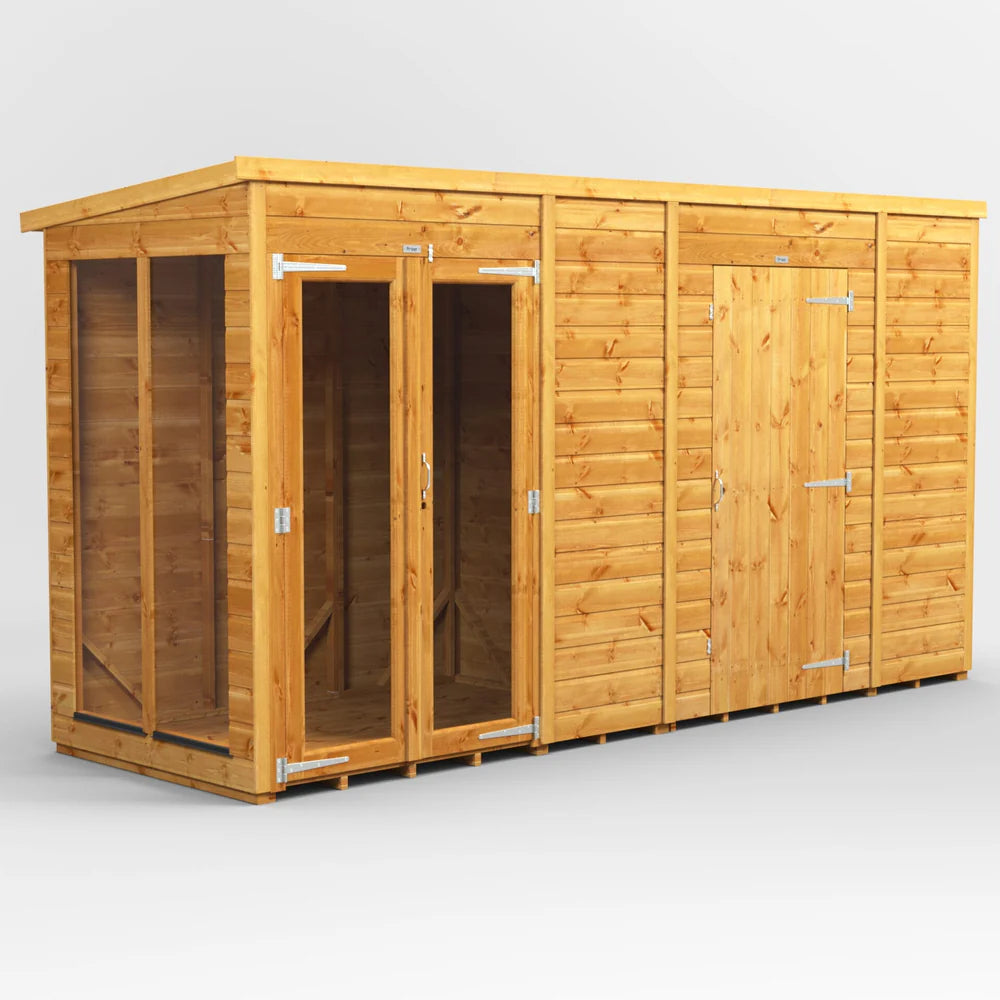 Pent Summerhouse with Side Store