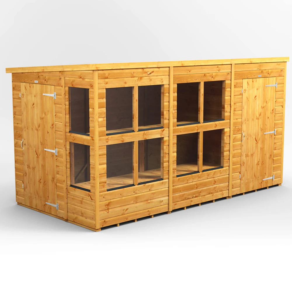 Pent Potting Shed with Side Store