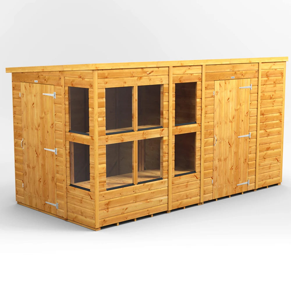Pent Potting Shed with Side Store