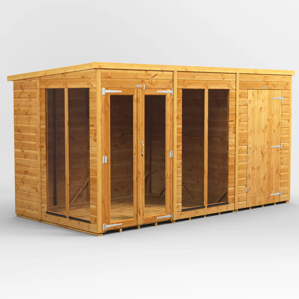 Pent Summerhouse with Side Store