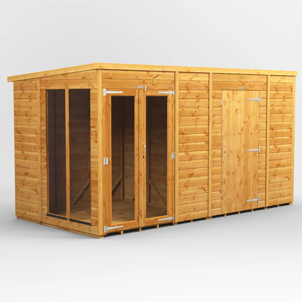 Pent Summerhouse with Side Store