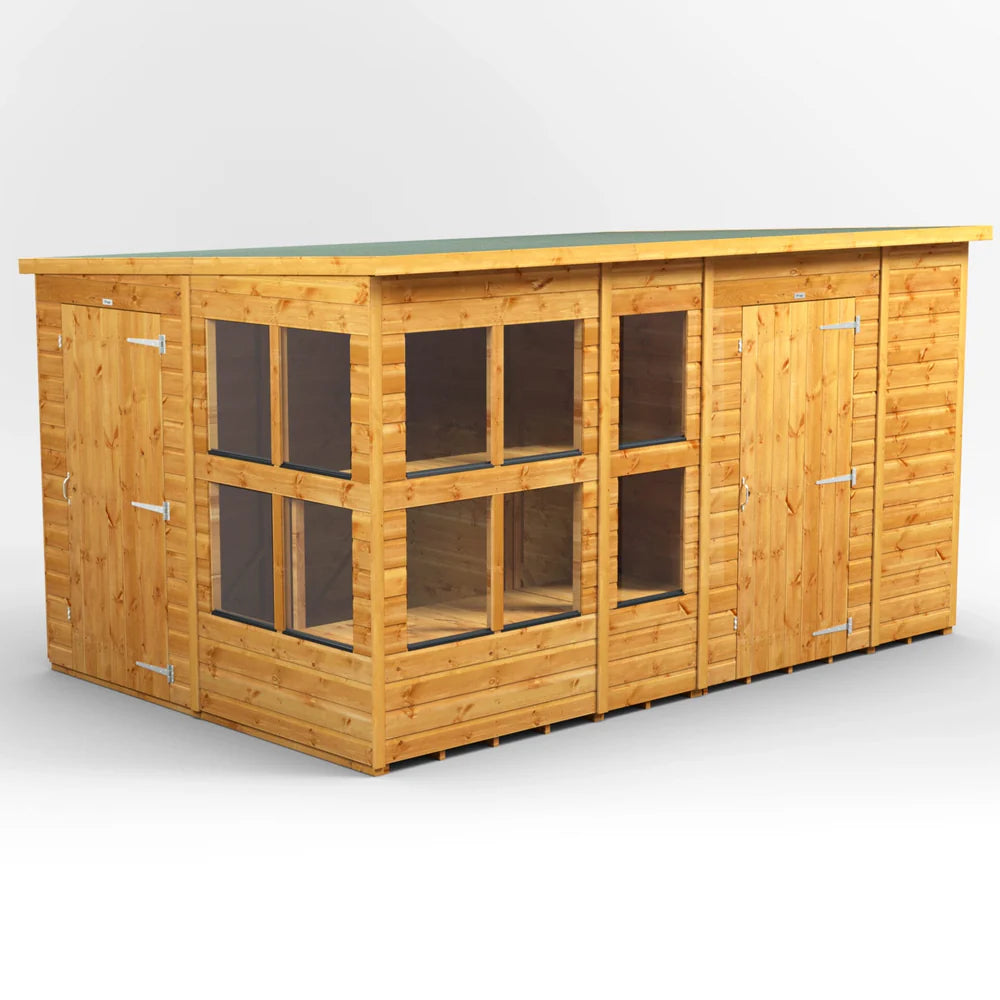 Pent Potting Shed with Side Store