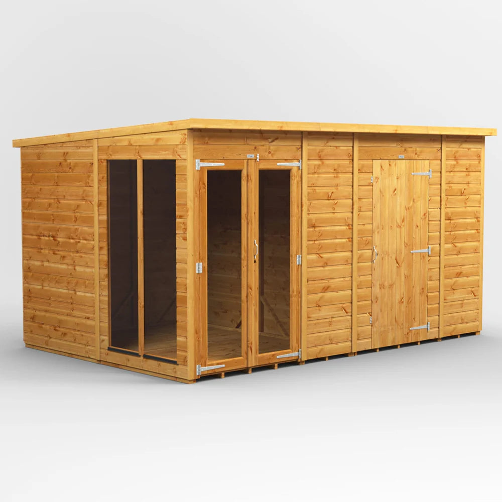 Pent Summerhouse with Side Store