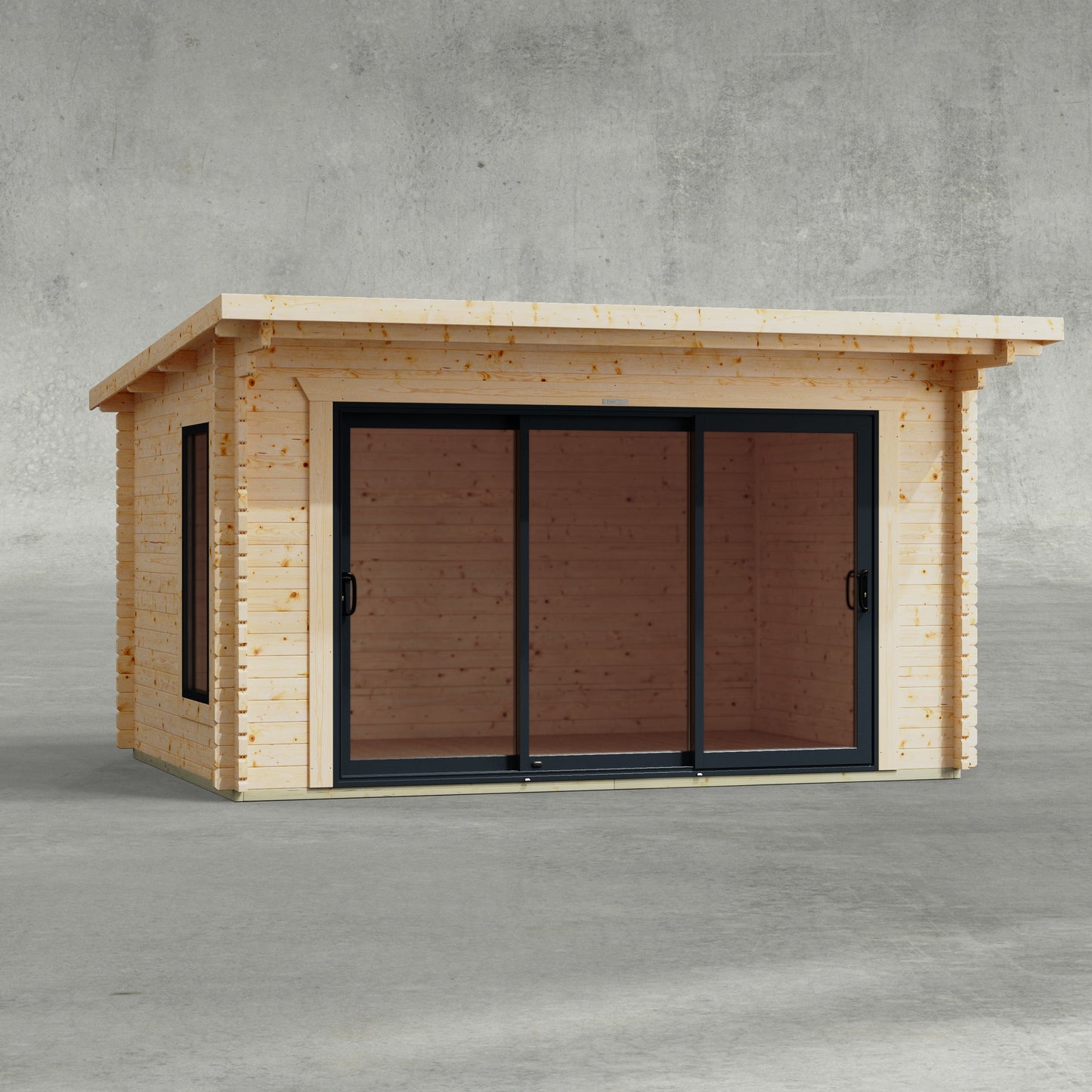 Pent Aluminium Log Cabin