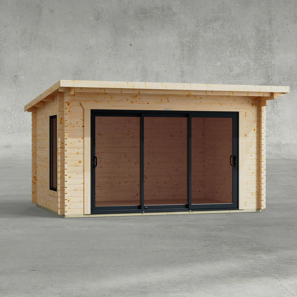 Pent Aluminium Log Cabin - 44mm