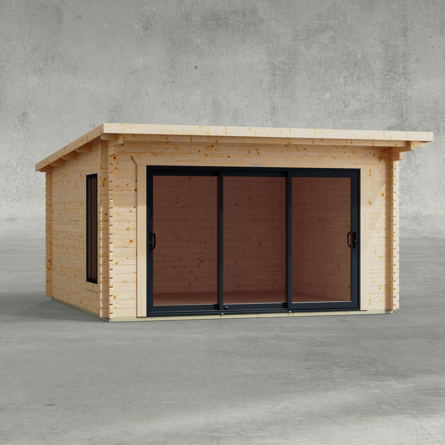 Pent Aluminium Log Cabin