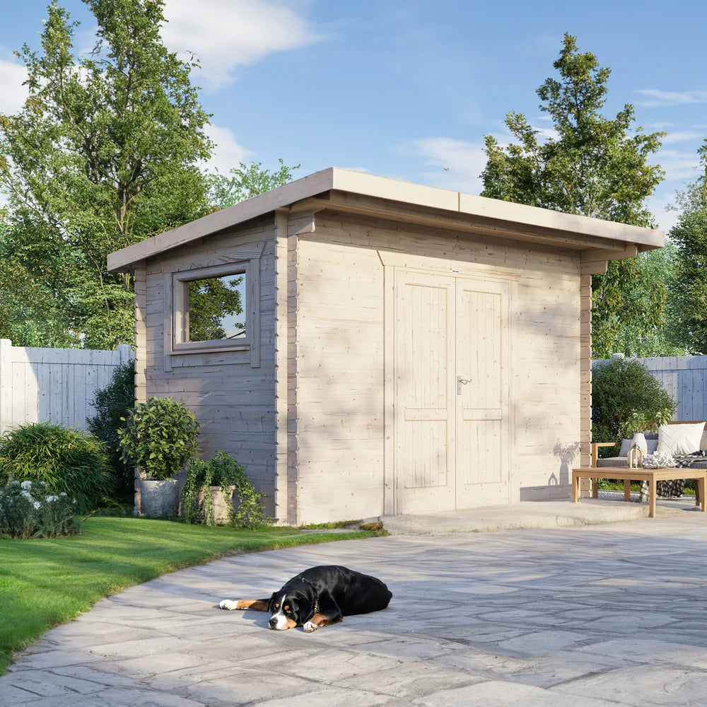 Pent Workshop Log Cabin – 28mm