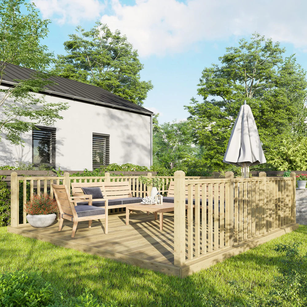 Decking Kit with Three-Sided Handrails