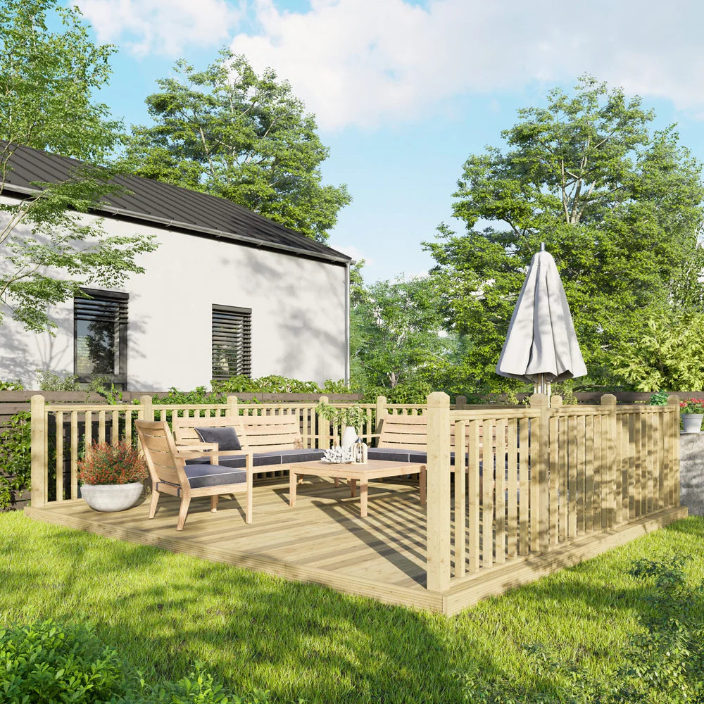 Decking Kit with Three-Sided Handrails