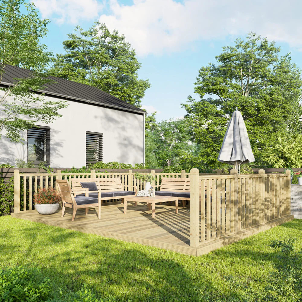 Decking Kit with Three-Sided Handrails