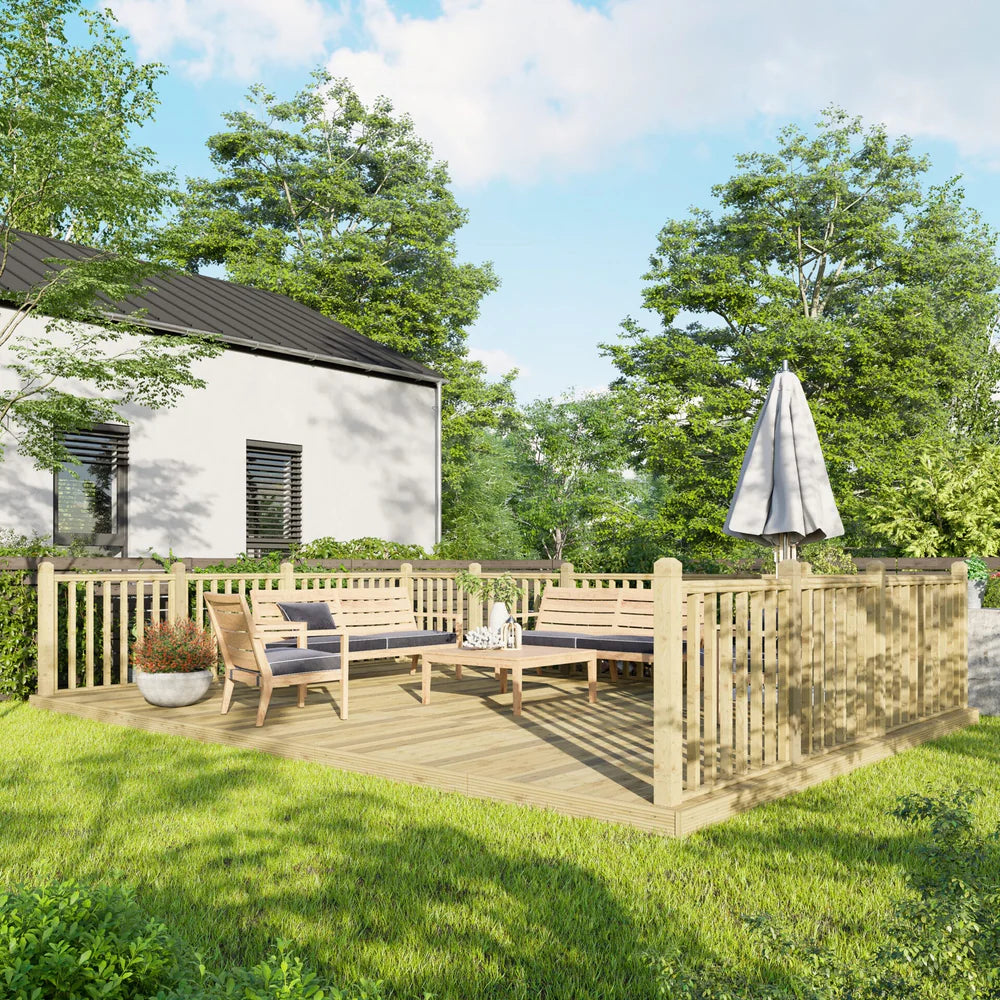 Decking Kit with Three-Sided Handrails