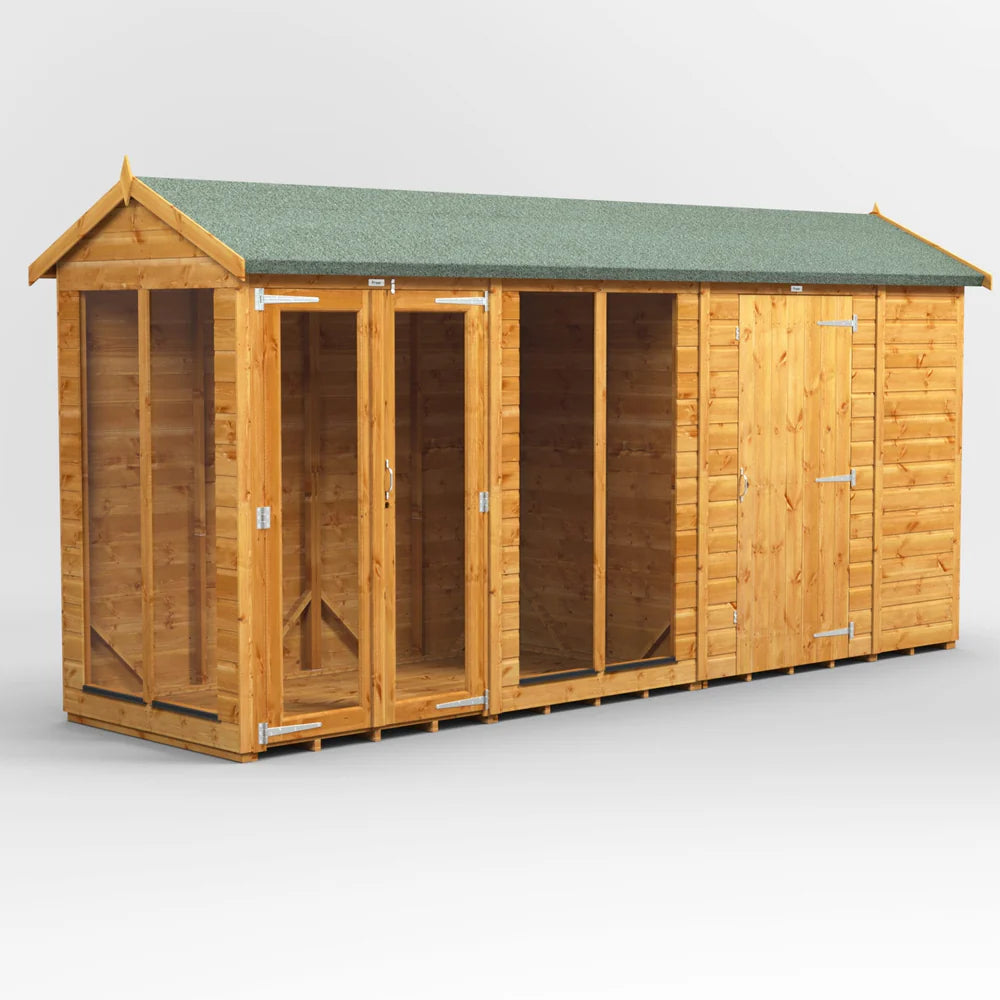 Power Apex Summerhouse Combi (includes Side Store)