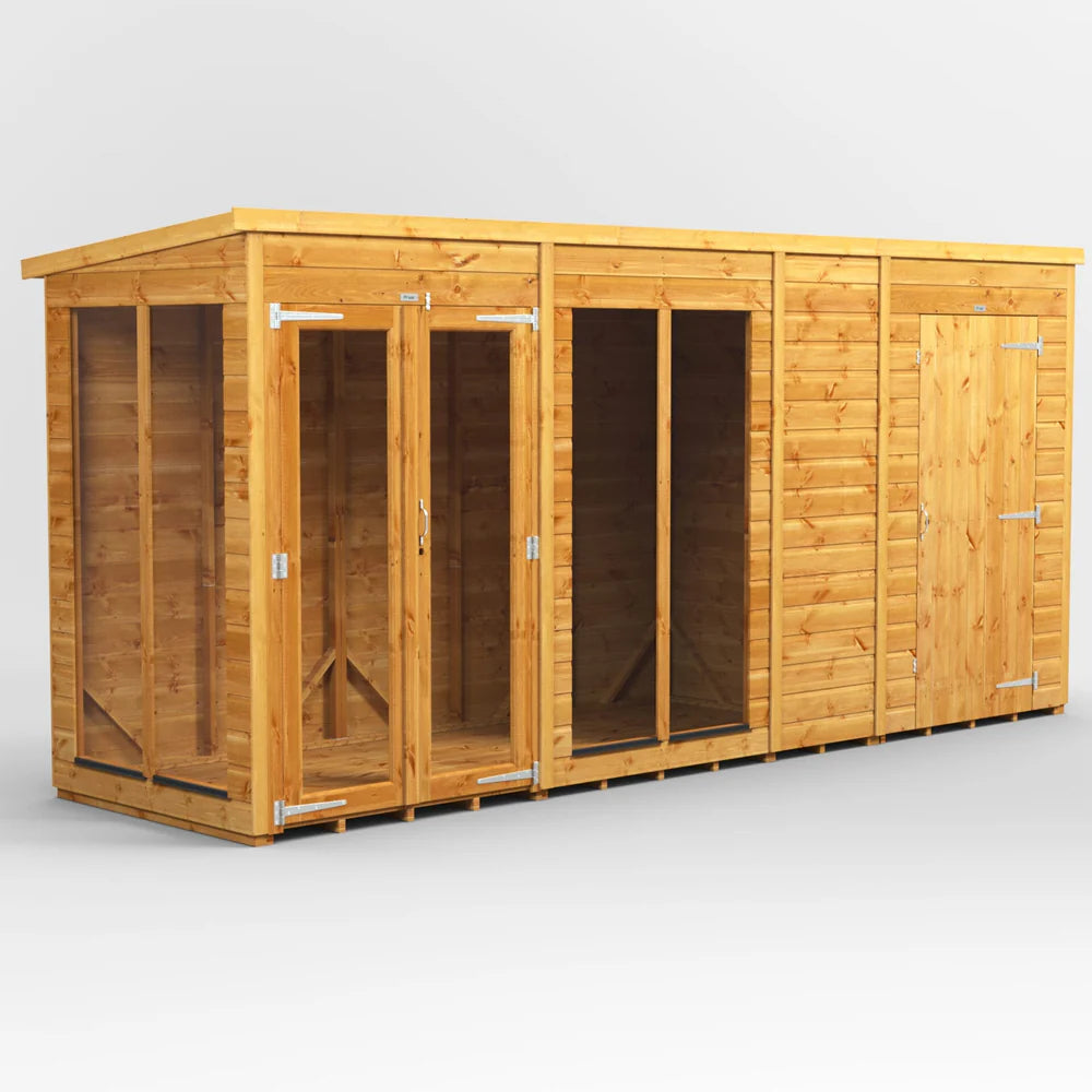 Pent Summerhouse with Side Store