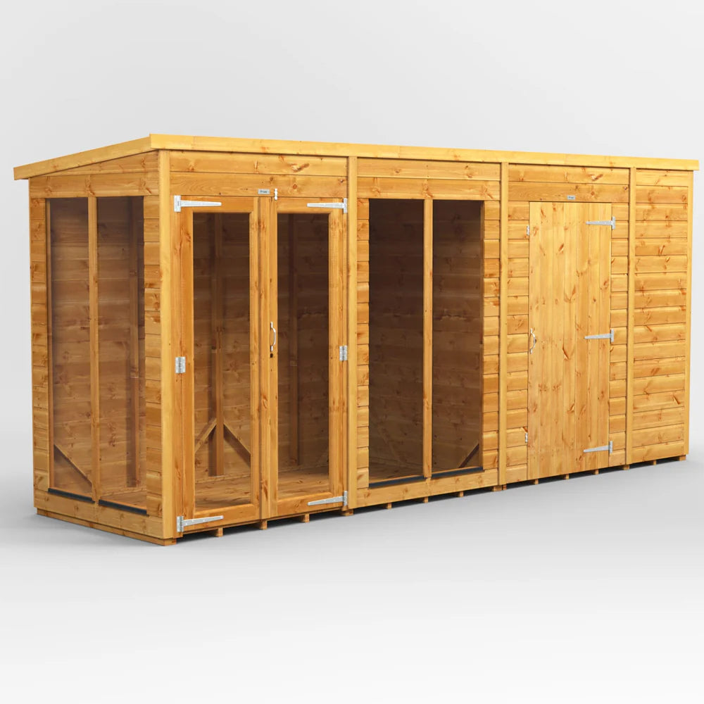 Pent Summerhouse with Side Store
