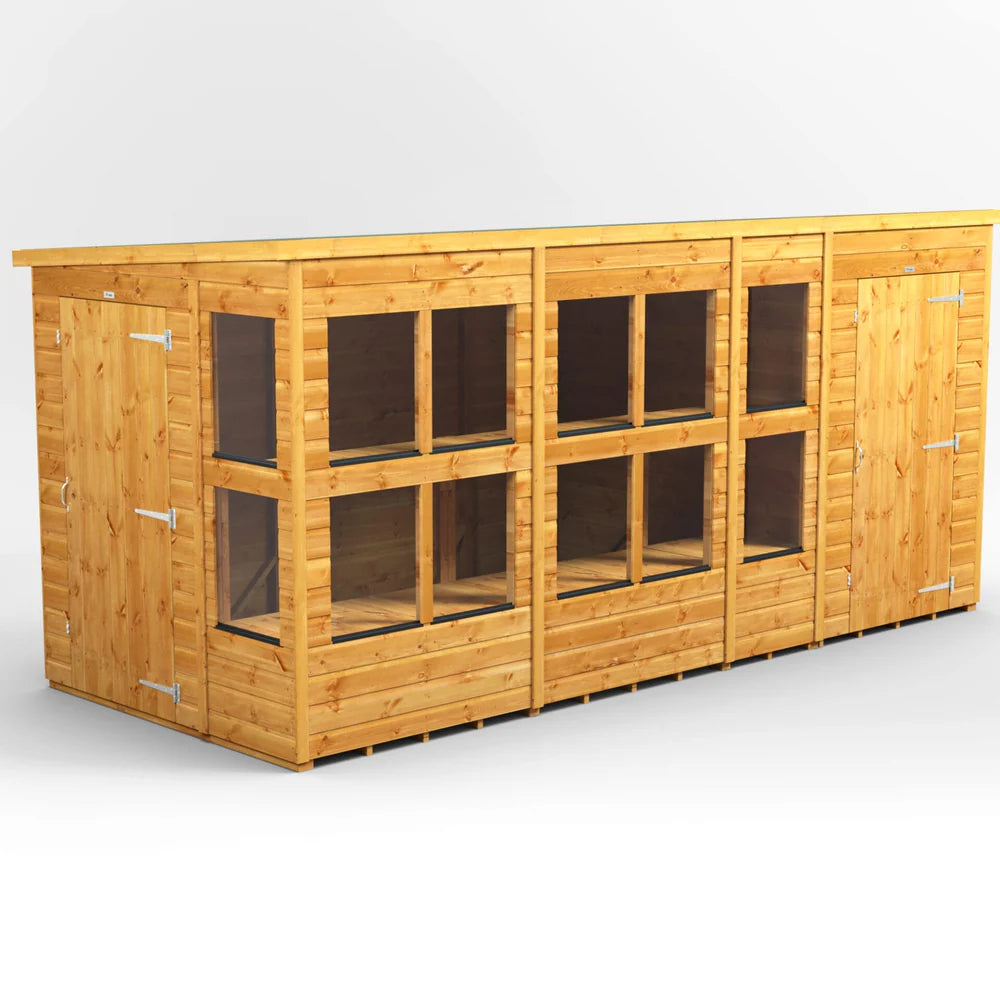 Pent Potting Shed with Side Store