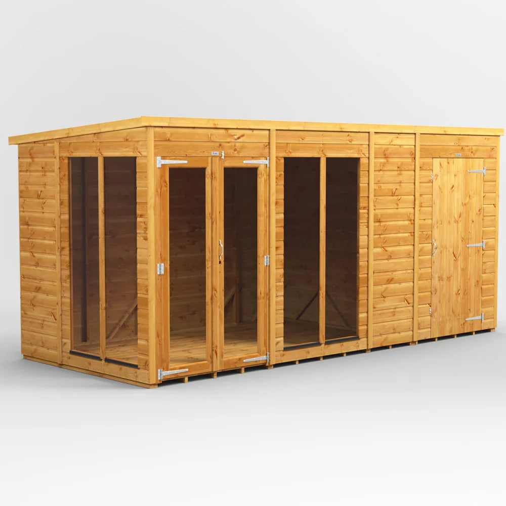 Pent Summerhouse with Side Store