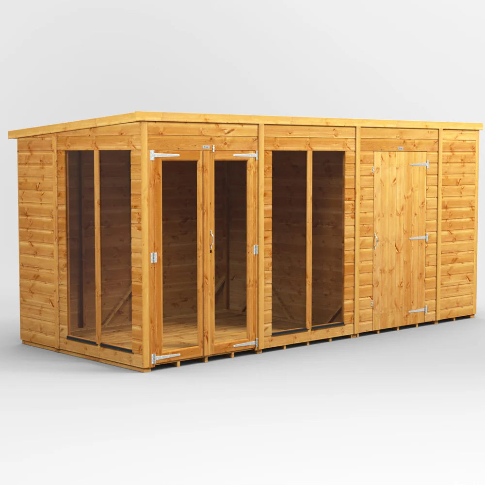 Pent Summerhouse with Side Store