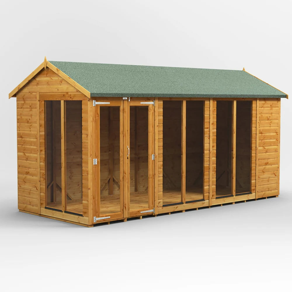 Apex Summerhouse with Side Shed