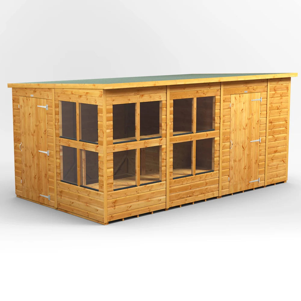 Pent Potting Shed with Side Store