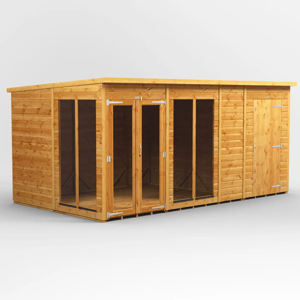 Pent Summerhouse with Side Store