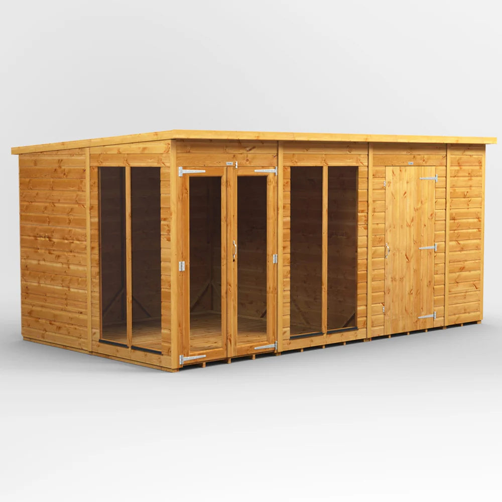 Pent Summerhouse with Side Store