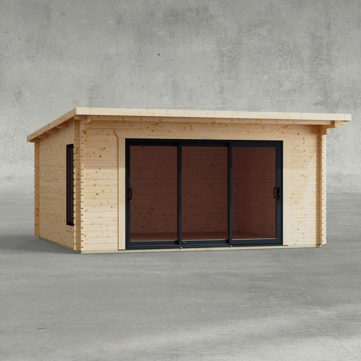 Pent Aluminium Log Cabin