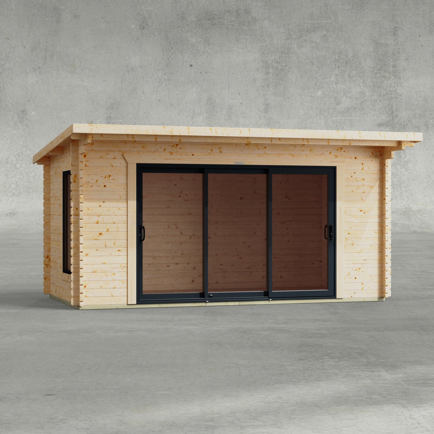 Pent Aluminium Log Cabin