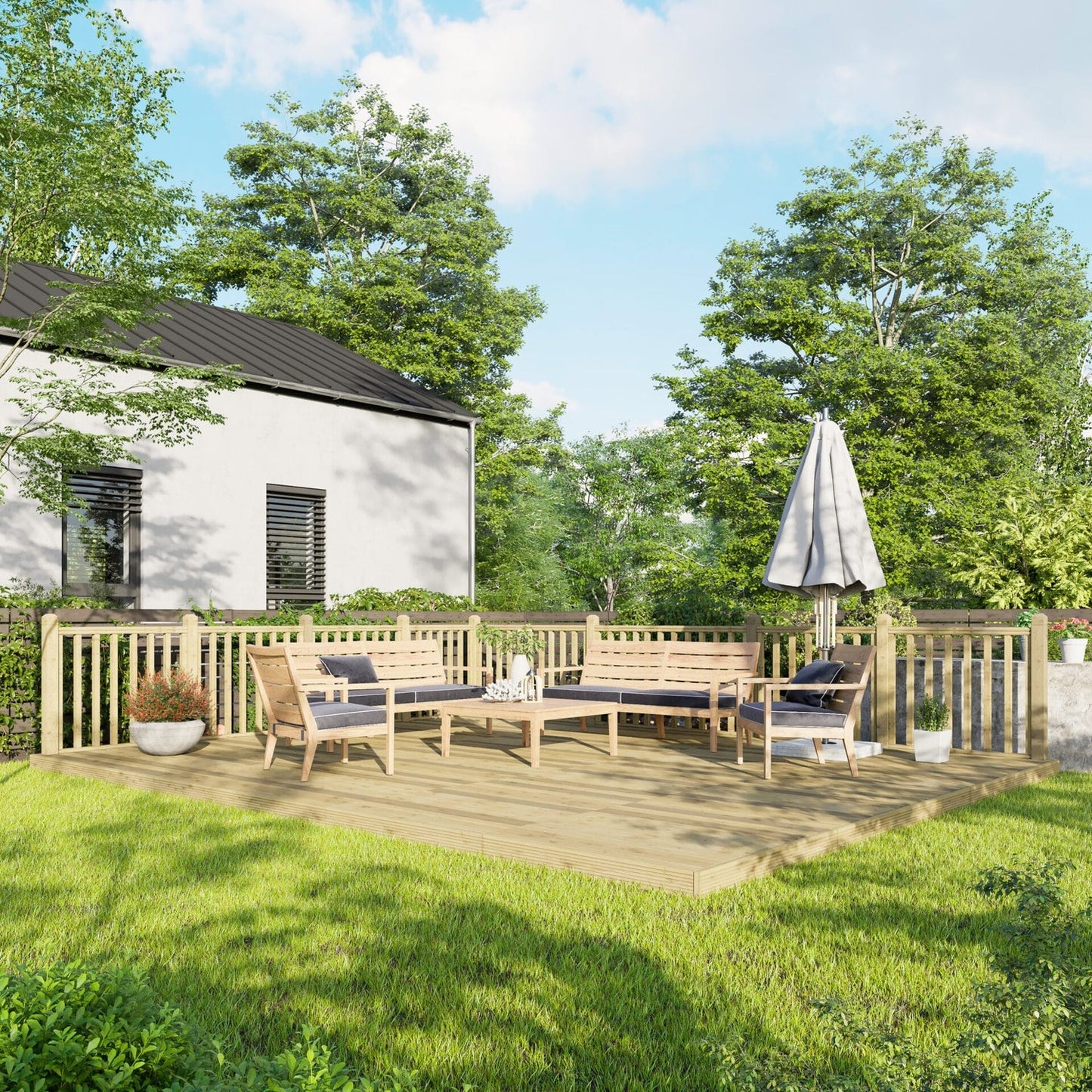 Decking Kit with Two-Sided Handrails