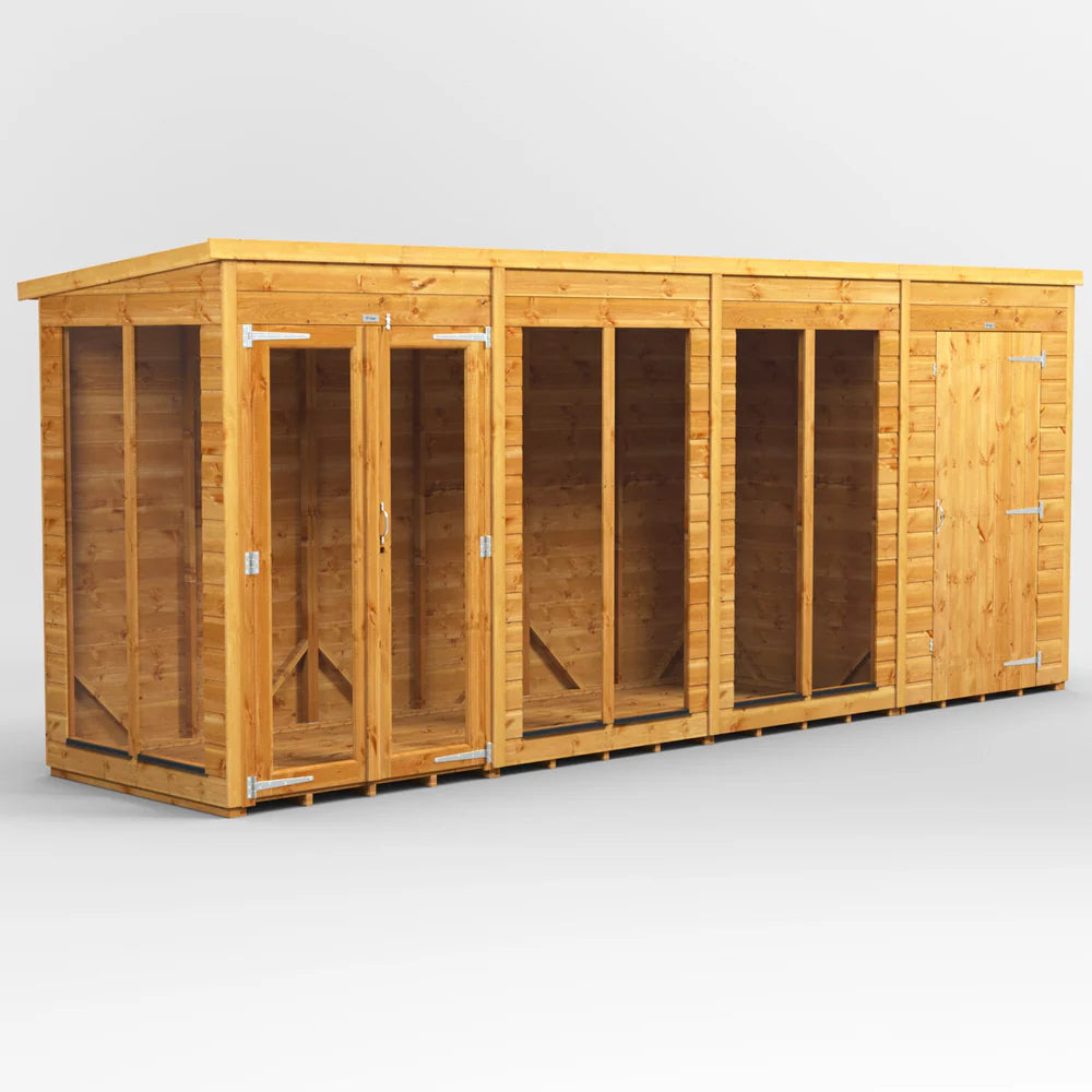 Pent Summerhouse with Side Store