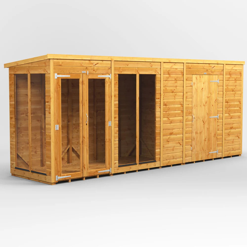 Pent Summerhouse with Side Store