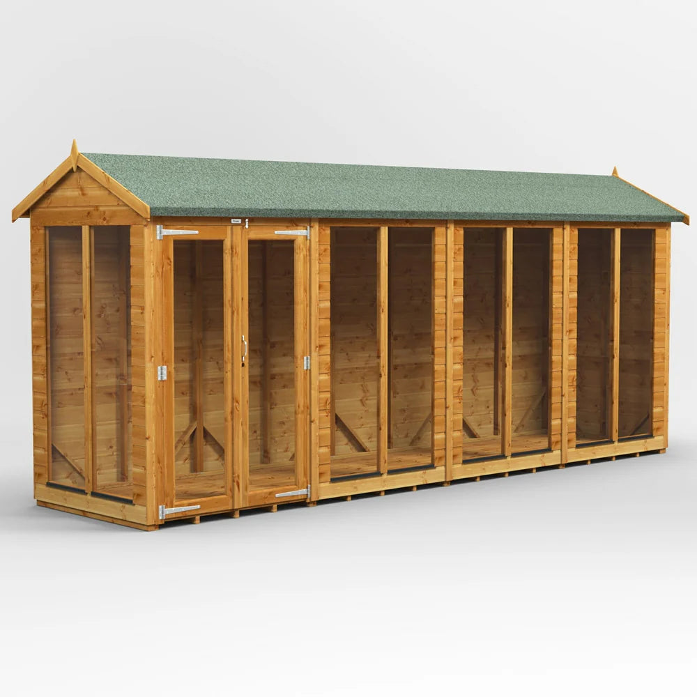 Apex Summerhouse with Side Shed