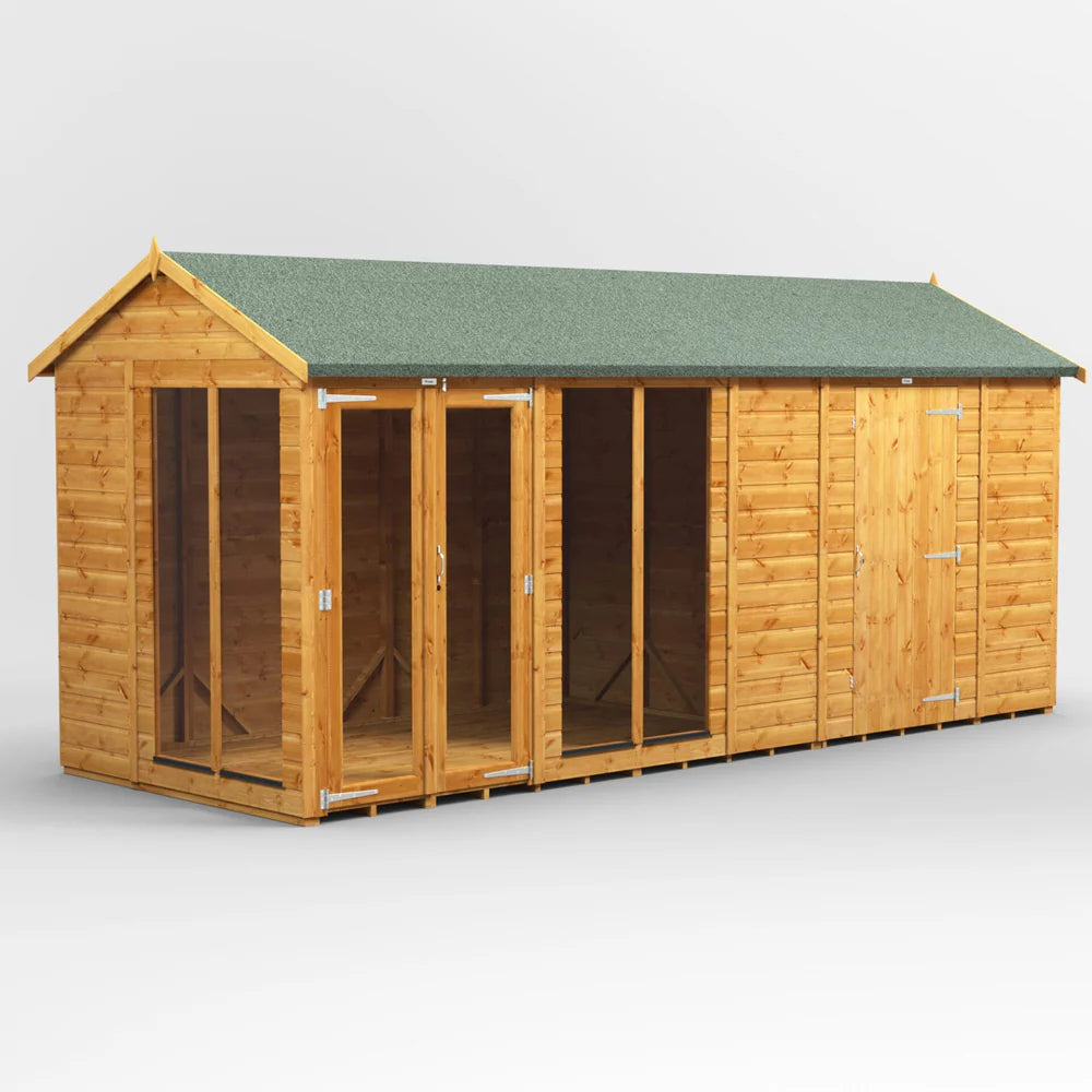 Power Apex Summerhouse Combi (includes Side Store)